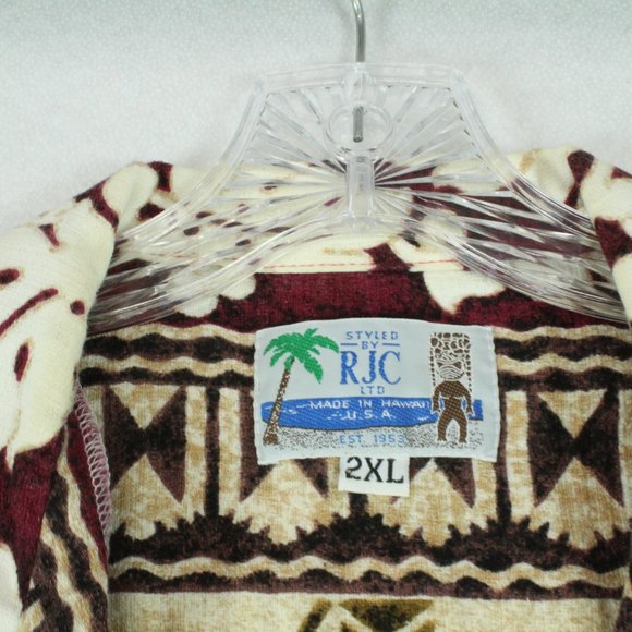 Styled by RJC Shirt Mens 2XL Hawaiian Floral Shirt  Made in Hawaii - Picture 8 of 11